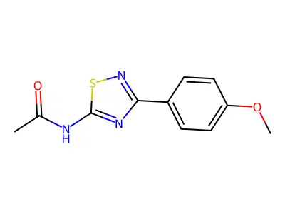 n-[3-(4-Methoxy-phenyl)-[1,2,4]thiadiazol-5-yl]-acetamide structure