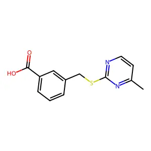3-{[(4-Methylpyrimidin-2-yl)sulfanyl]methyl}benzoic acid structure
