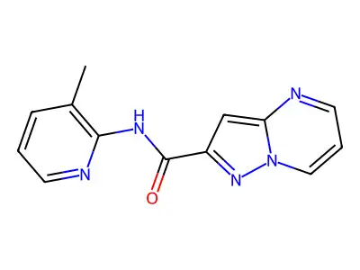 N-(3-methylpyridin-2-yl)pyrazolo[1,5-a]pyrimidine-2-carboxamide structure