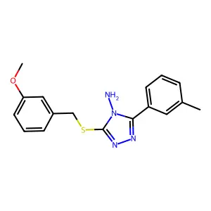 3-[(3-Methoxyphenyl)methylthio]-5-(3-methylphenyl)-1,2,4-triazole-4-ylamine structure