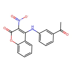 4-(3-Acetylanilino)-3-nitrochromen-2-one structure