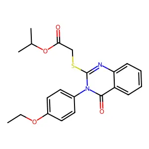 Isopropyl ((3-(4-ethoxyphenyl)-4-oxo-3,4-dihydro-2-quinazolinyl)thio)acetate structure