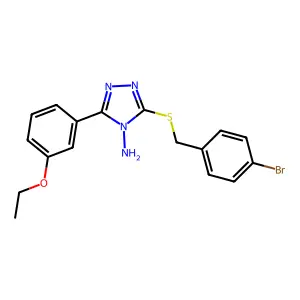 3-[(4-Bromophenyl)methylthio]-5-(3-ethoxyphenyl)-1,2,4-triazole-4-ylamine structure