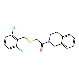 2-[(2,6-dichlorobenzyl)sulfanyl]-1-(3,4-dihydroisoquinolin-2(1H)-yl)ethanone structure