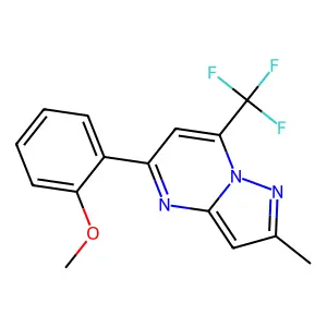 5-(2-Methoxyphenyl)-2-methyl-7-(trifluoromethyl)pyrazolo[1,5-a]pyrimidine structure