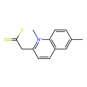 Quinolinium, 2-((dithiocarboxy)methyl)-1,6-dimethyl-, inner salt structure