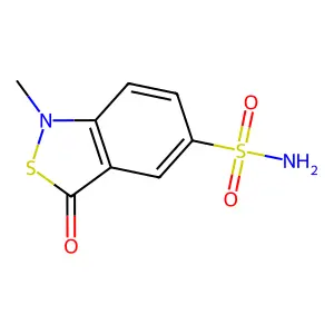 1-甲基-3-氧代-1,3-二氢苯并[c]异噻唑-5-磺酰胺 structure