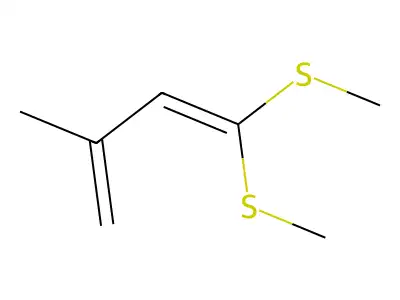 1,3-Butadiene, 3-methyl-1,1-bis(methylthio)- structure