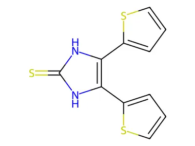4,5-bis(thiophen-2-yl)-1H-imidazole-2-thiol structure
