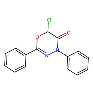 6-Chloro-2,4-diphenyl-1,3,4-oxadiazin-5-one structure