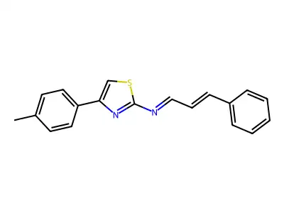 N-[4-(4-methylphenyl)-1,3-thiazol-2-yl]-3-phenylprop-2-en-1-imine structure
