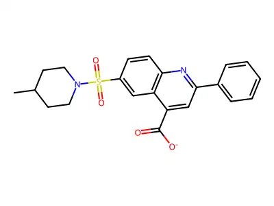6-(4-Methylpiperidine-1-sulfonyl)-2-phenylquinoline-4-carboxylate structure