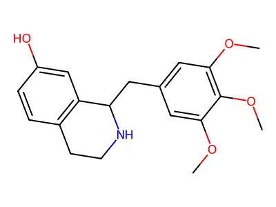 1-(3,4,5-Trimethoxybenzyl)-7-hydroxy-1,2,3,4-tetrahydroisoquinoline structure