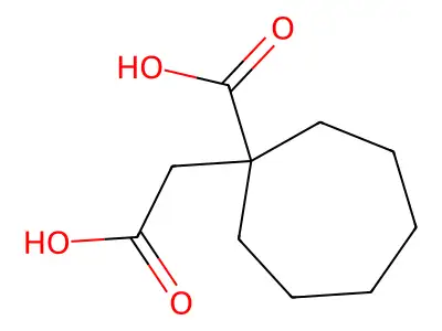 1-Carboxycycloheptaneacetic acid structure