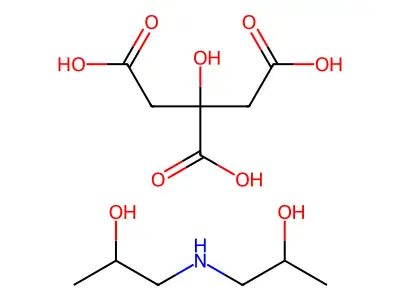 Bis(2-hydroxypropyl)ammonium citrate structure