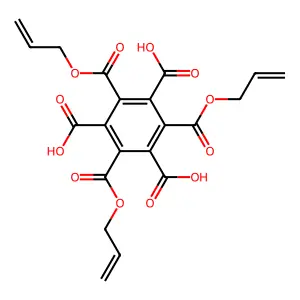 1,2,3,4,5,6-Benzenehexacarboxylic acid, 1,3,5-tri-2-propen-1-yl ester structure