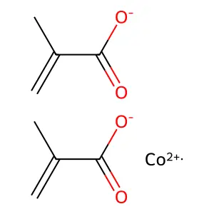 2-Propenoic acid, 2-methyl-, cobalt(2+) salt (2:1) structure