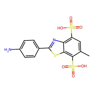 4,7-Benzothiazoledisulfonic acid, 2-(4-aminophenyl)-6-methyl- structure