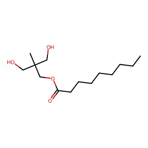 Nonanoic acid, 3-hydroxy-2-(hydroxymethyl)-2-methylpropyl ester structure