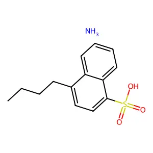 1-Naphthalenesulfonic acid, 4-butyl-, ammonium salt (1:1) structure