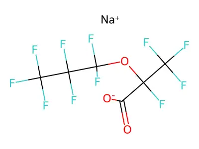 Sodium 2,3,3,3-tetrafluoro-2-(heptafluoropropoxy)propanoate structure