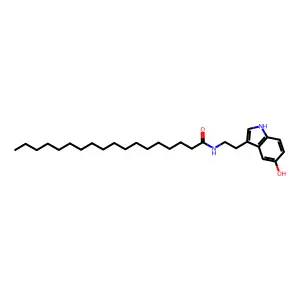 N-[2-(5-Hydroxy-1H-indol-3-yl)ethyl]octadecanamide structure