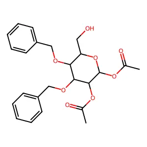 [2-Acetyloxy-6-(hydroxymethyl)-4,5-bis(phenylmethoxy)oxan-3-yl] acetate structure