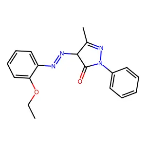 3H-Pyrazol-3-one, 4-[2-(2-ethoxyphenyl)diazenyl]-2,4-dihydro-5-methyl-2-phenyl- structure