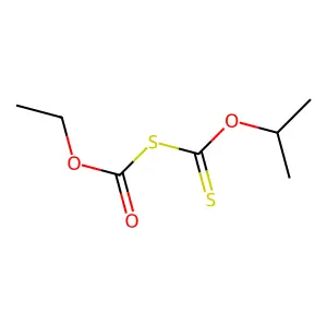 Thiodicarbonic acid ((HO)C(O)SC(S)(OH)), OC-ethyl oC'-(1-methylethyl) ester structure