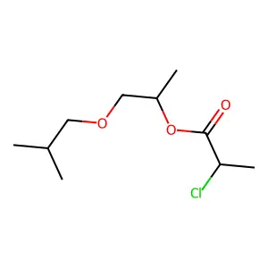 Propanoic acid, 2-chloro-, 1-methyl-2-(2-methylpropoxy)ethyl ester structure