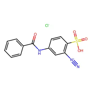 Benzenediazonium, 5-(benzoylamino)-2-sulfo-, chloride (1:1) structure