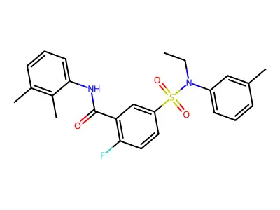 N-(2,3-Dimethylphenyl)-5-[ethyl(3-methylphenyl)sulfamoyl]-2-fluorobenzamide structure