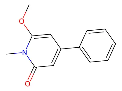 2(1H)-Pyridinone, 6-methoxy-1-methyl-4-phenyl- structure