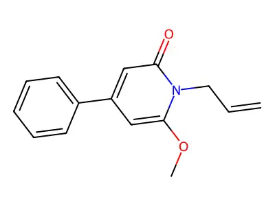 2(1H)-Pyridinone, 6-methoxy-4-phenyl-1-(2-propenyl)- structure