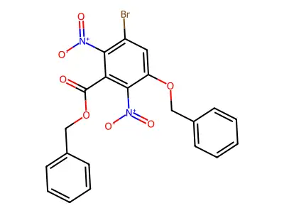 3-Bromo-5-benzyloxy-2,6-dinitrobenzoic acid benzyl ester structure
