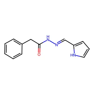 Benzeneacetic acid, 2-(1H-pyrrol-2-ylmethylene)hydrazide structure