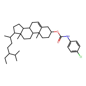 Stigmast-5-en-3-yl (4-chlorophenyl)carbamate structure