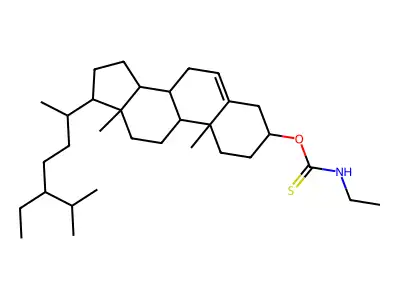 O-(Stigmast-5-en-3-yl) ethylcarbamothioate structure