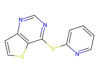 4-Pyridin-2-ylsulfanylthieno[3,2-d]pyrimidine structure