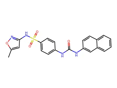 N-(5-Methylisoxazol-3-yl)-4-(3-(naphthalen-2-yl)ureido)benzenesulfonamide structure