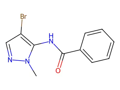 N-(4-bromo-1-methyl-1H-pyrazol-5-yl)benzamide structure