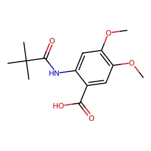 2-(2,2-Dimethylpropanamido)-4,5-dimethoxybenzoic acid structure