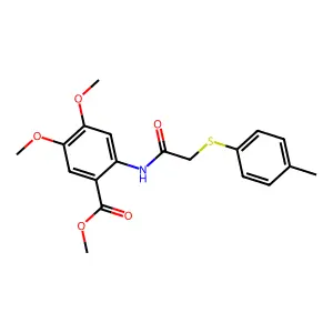 Methyl 4,5-dimethoxy-2-({[(4-methylphenyl)thio]acetyl}amino)benzoate structure