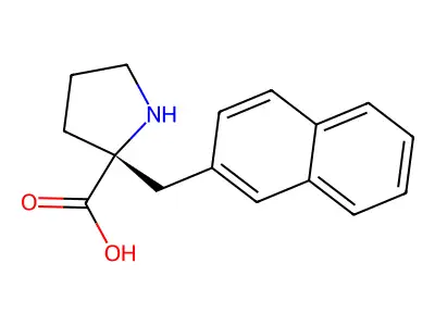(R)-2-(naphthalen-2-ylmethyl)pyrrolidine-2-carboxylic acid structure