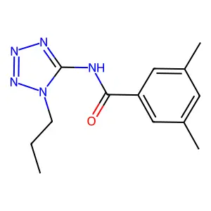 3,5-Dimethyl-N-(1-propyl-1H-tetrazol-5-yl)benzamide structure