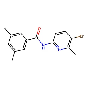 N-(5-bromo-6-methylpyridin-2-yl)-3,5-dimethylbenzamide structure