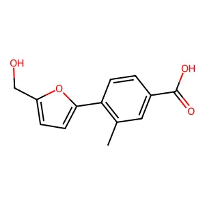4-[5-(Hydroxymethyl)-2-furyl]-3-methylbenzoic acid structure