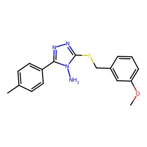 3-((3-Methoxybenzyl)thio)-5-(4-methylphenyl)-4H-1,2,4-triazol-4-ylamine structure