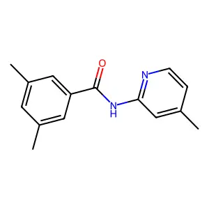 3,5-dimethyl-N-(4-methylpyridin-2-yl)benzamide structure