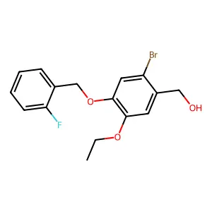 [2-Bromo-5-ethoxy-4-[(2-fluorophenyl)methoxy]phenyl]methanol structure